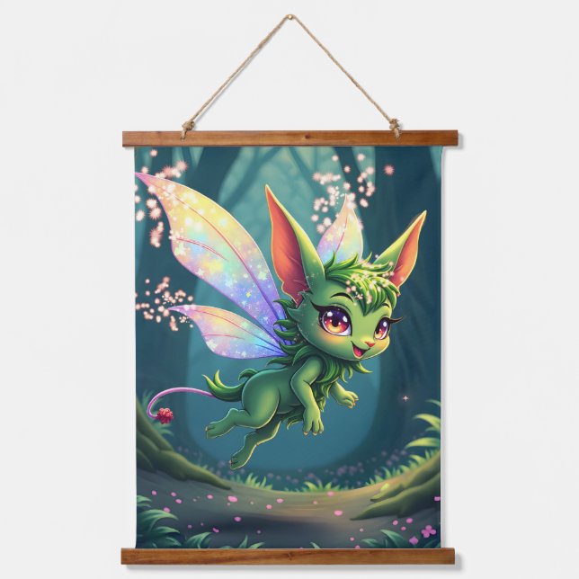 Enchanted Fairy Critter – Magical Forest Sprite  Hanging Tapestry (Front)