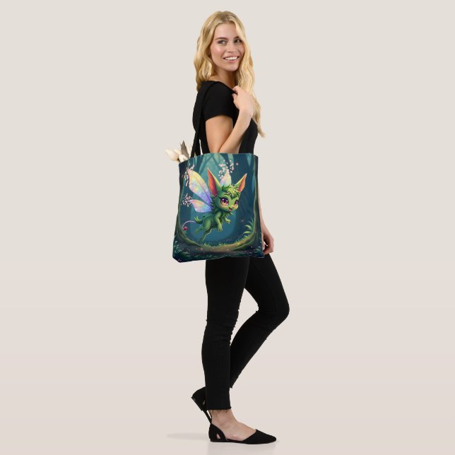 Enchanted Fairy Critter – Magical Forest Sprite  Tote Bag (On Model)