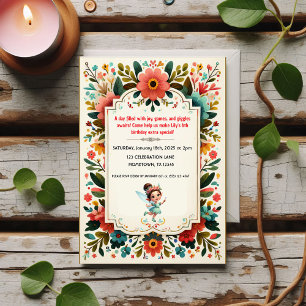 Enchanted Fairy Floral Birthday Invitations