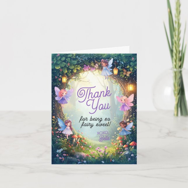 Enchanted Fairy Forest Thank You Card (Front)