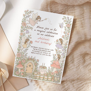Enchanted Fairy Garden Girl Birthday Invitation