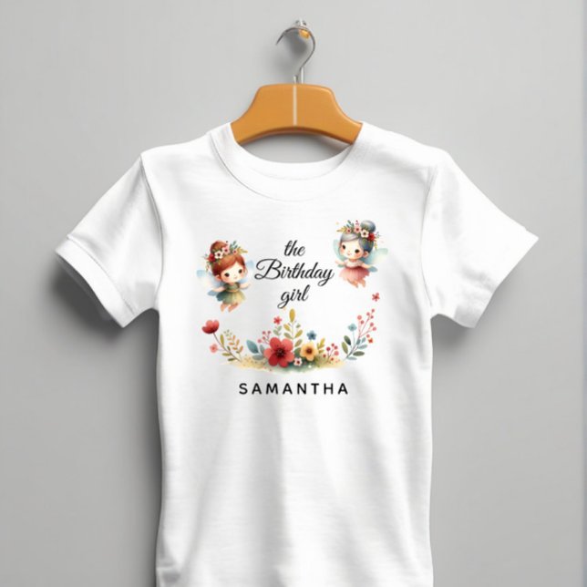 Enchanted Fairy Garden Girl Birthday Party  T-Shirt (Creator Uploaded)