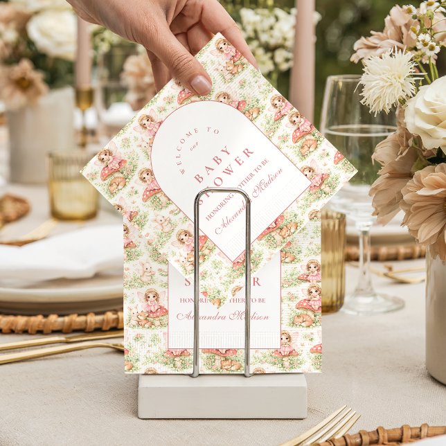 Enchanted Fairy Girl Baby Shower Napkin (Creator Uploaded)