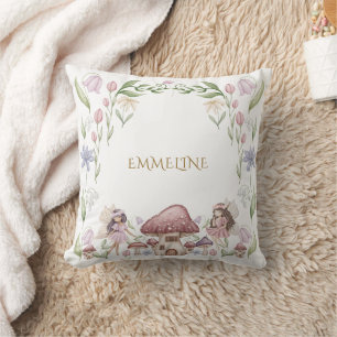 Enchanted Fairy Girl  Throw Pillow