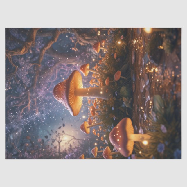 Enchanted Fairy Mushrooms Tissue Paper (Front)