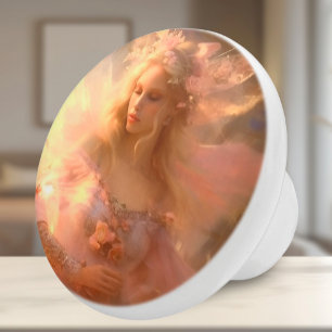 Enchanted Fairy Pink Ceramic Knob