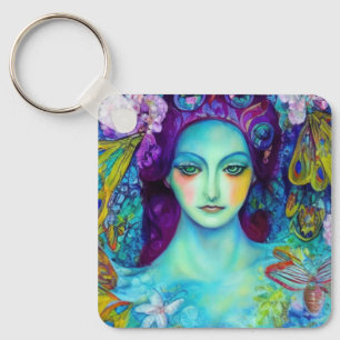 Enchanted Fairy Queen with Butterflies Keychain