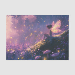Enchanted Fairy Sitting in a Magical Forest Tissue Paper