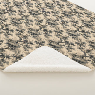 Enchanted Fairy Tale Forest Night Toile De Jouy  Sherpa Blanket