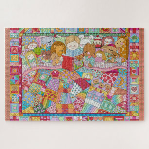 Enchanted Fairy Tale Kaleidoscope Quilt jigsaw Puzzle