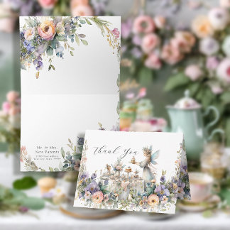 Enchanted Fairy Tea Party Baby Shower Thank You Card