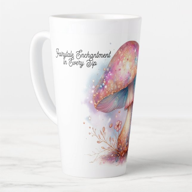 Enchanted Fairytale Garden Mushroom  Latte Mug (Left Angle)