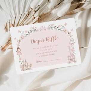 Enchanted Fairytale Princess Diaper Raffle Enclosure Card