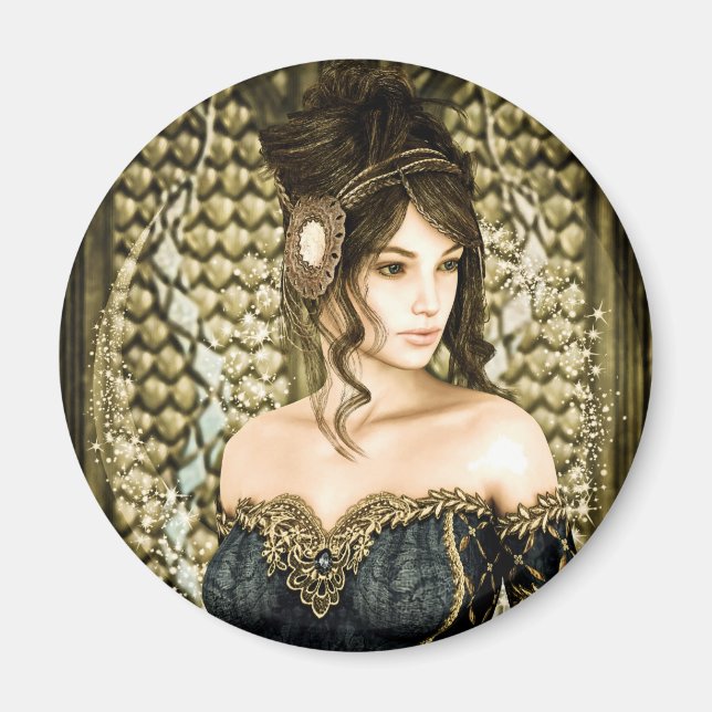 Enchanted Fairytale Princess Portrait Magnet (Front)