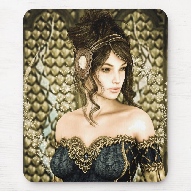 Enchanted Fairytale Princess Portrait Mouse Pad (Front)