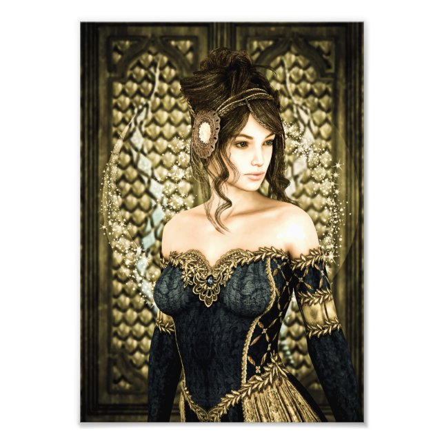 Enchanted Fairytale Princess Portrait Photo Print (Front)