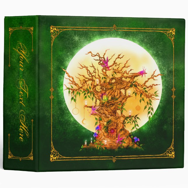 Enchanted Fantasy Fairy Tree 2 Inch Binder (Front/Spine)