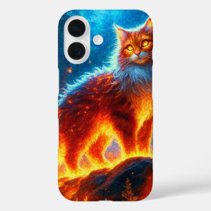 Enchanted Fire Feline iPhone 16 Case