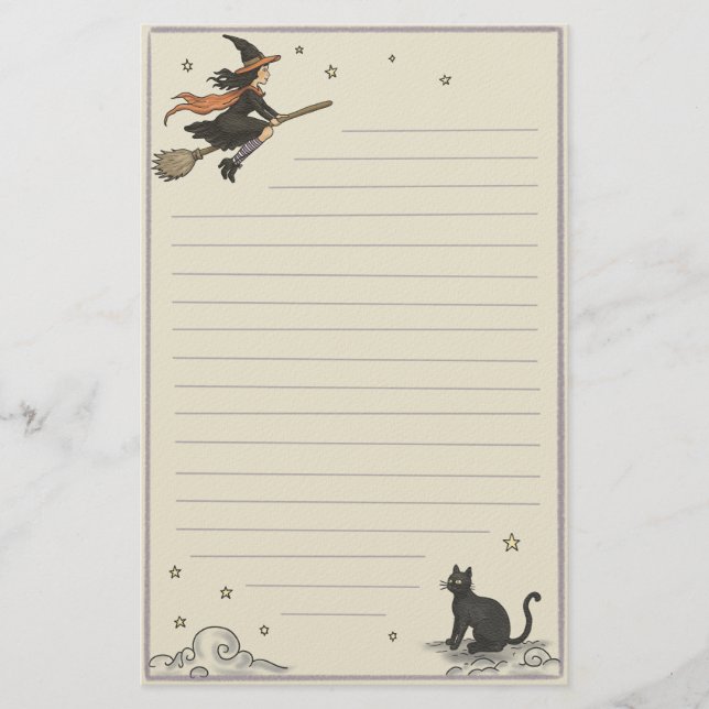 Enchanted Flight Lined  Stationery (Front)