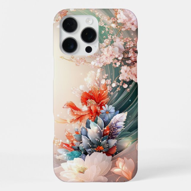 Enchanted Floral Cascade iPhone Case (Back)