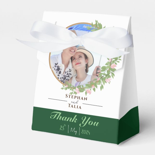 Enchanted Floral Elegance wedding Favor Box (Front Side)