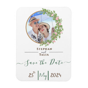 Enchanted Floral Elegance wedding Magnet