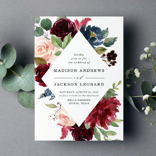 Enchanted Floral   Frame Wedding Invitation