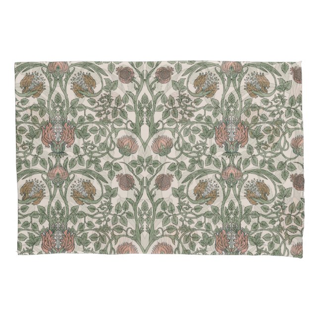 Enchanted floral vintage: retro wallpapers. pillowcase (Front)