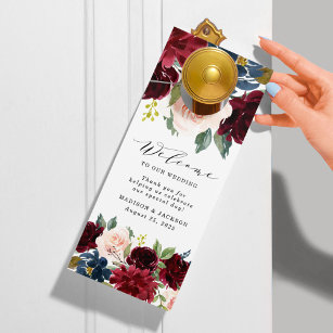 Enchanted Floral Wedding Welcome & Do Not Disturb Door Hanger