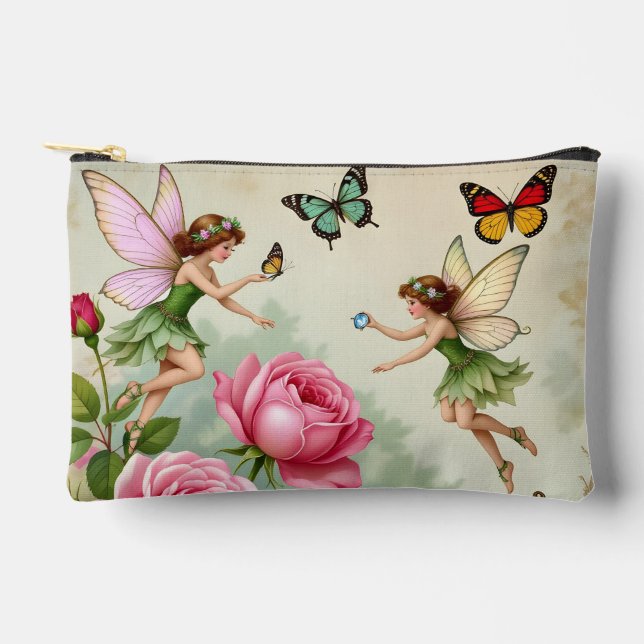 Enchanted Flroral Fairies Garden Accessory Pouch (Front)