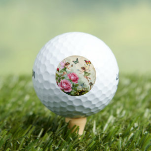 Enchanted Flroral Fairies Garden Golf Balls