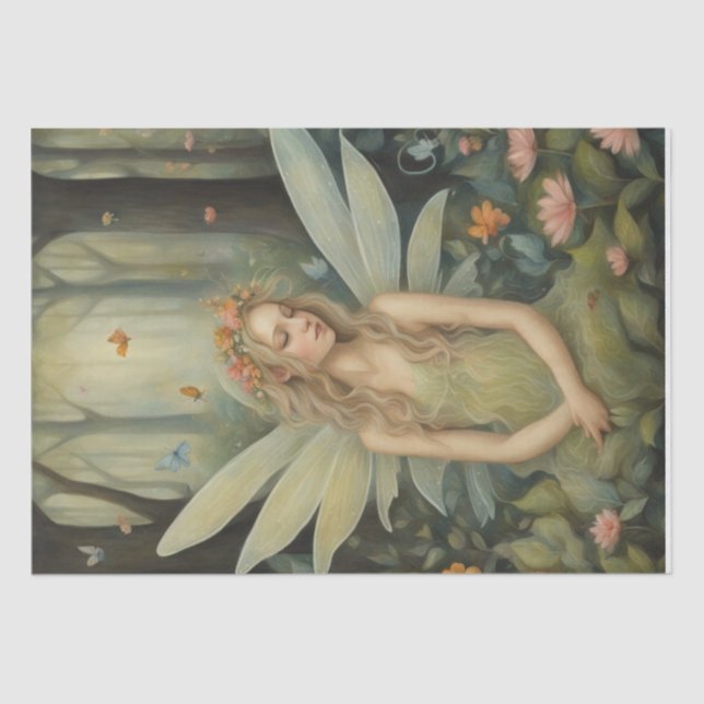 Enchanted Forest: A Whimsical Fairy Tale Decoupage Tissue Paper (Front)