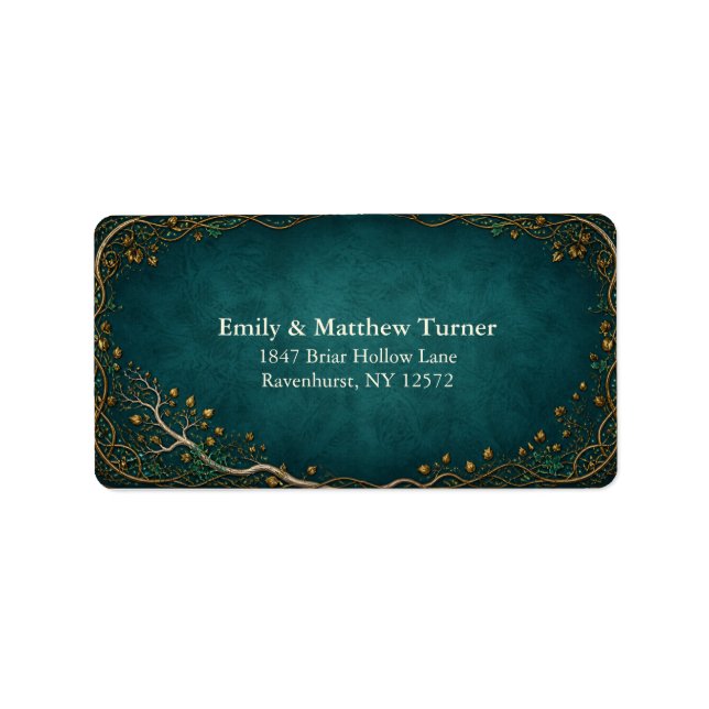 Enchanted Forest Address Return Shipping Label (Front)