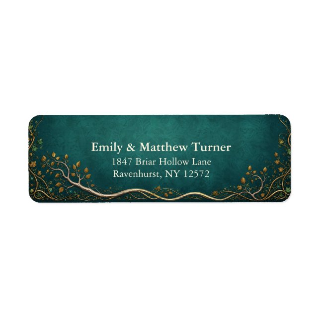 Enchanted Forest Address Return Shipping Label (Front)