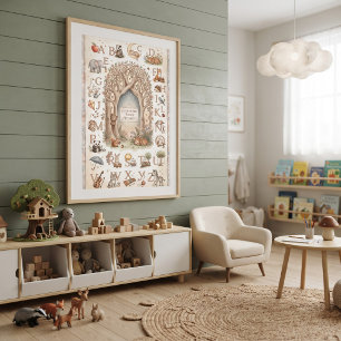 Enchanted Forest Alphabet Poster