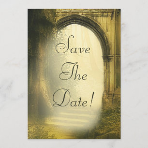 Enchanted Forest Arch Save The Date Invitation