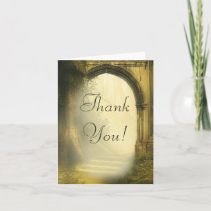 Enchanted Forest Arch Wedding Thank You Card