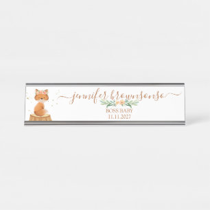 Enchanted Forest Baby Shower Desk Name Plate