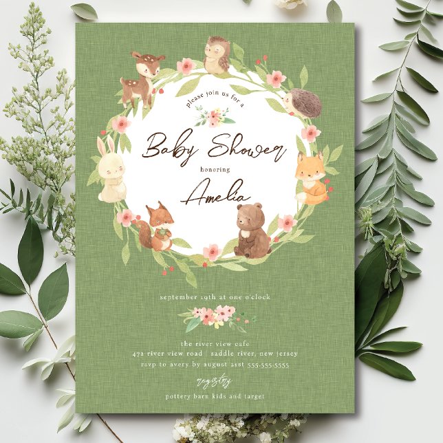 Enchanted Forest Baby Shower  Invitation (Creator Uploaded)