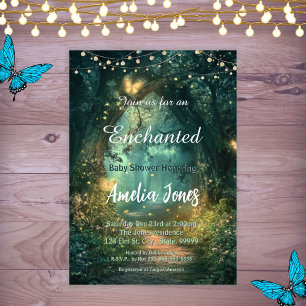  Enchanted Forest Baby Shower Invitation Template