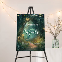 Enchanted Forest Baby Shower Welcome Sign