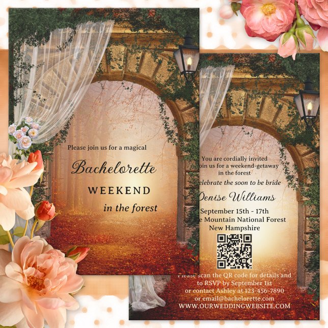 Enchanted Forest Bachelorette Weekend Getaway Invitation (Creator Uploaded)