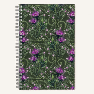 Enchanted Forest Berry Vine Pattern Notebook