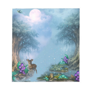 Enchanted Forest Bioluminescent Elegance Notepad