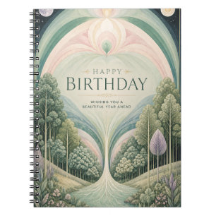 Enchanted Forest Birthday Sanctuary Notebook