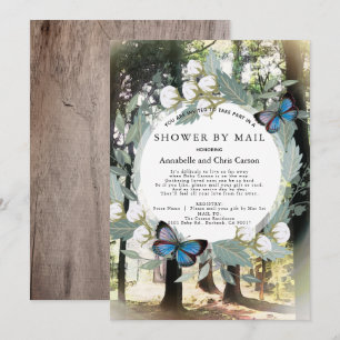 Enchanted Forest Butterfly Baby Shower by Mail Invitation