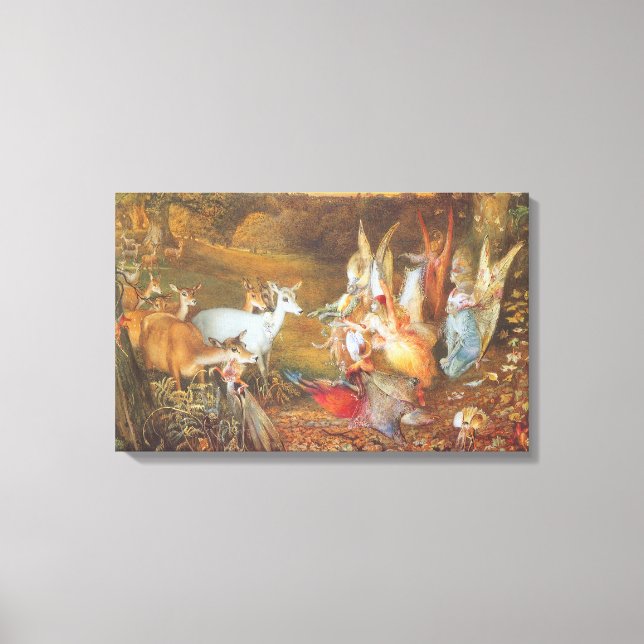 Enchanted Forest by artist John Anster Fitzgerald Canvas Print (Front)