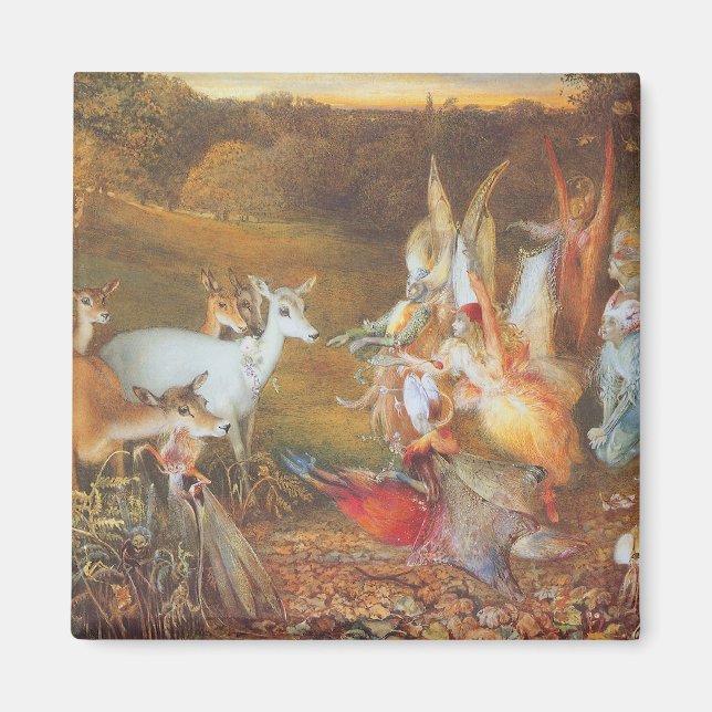 Enchanted Forest by artist John Anster Fitzgerald Magnet (Front)