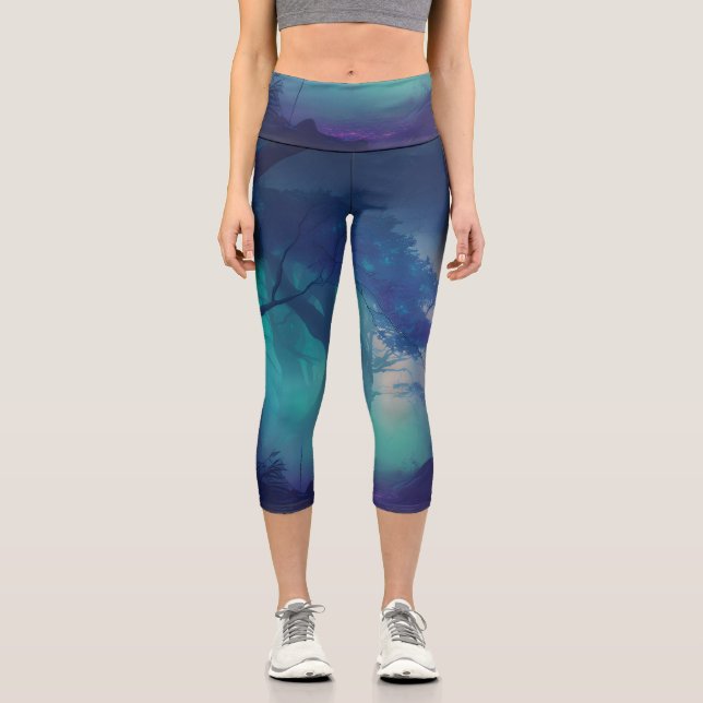 Enchanted Forest  Capri Leggings (Front)