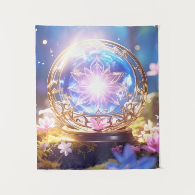 Enchanted Forest Crystal Orb Tapestry (Front)
